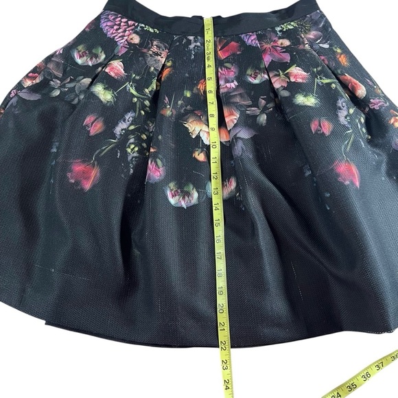 Ted Baker London Deniva Shadow Flora Full Skirt Black Size 4 Cocktail Date Night - Picture 6 of 16